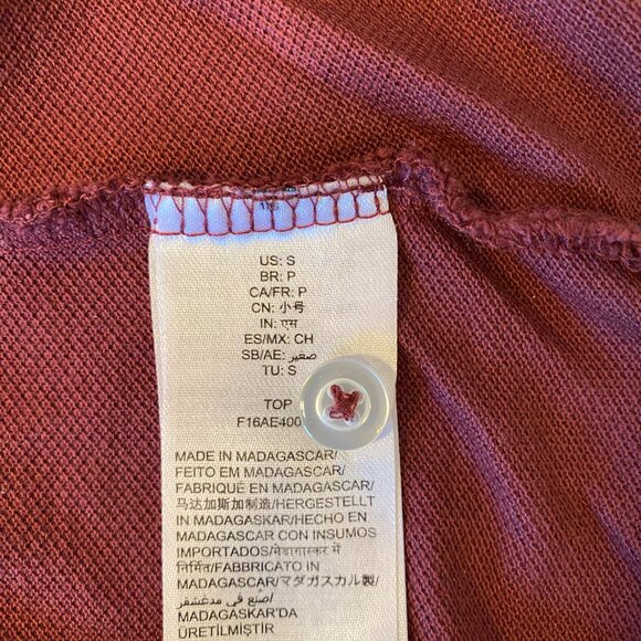 EUC Mens Amazon Essential Maroon Short Sleeved Pullover Shirt Size Small - Picture 9 of 11